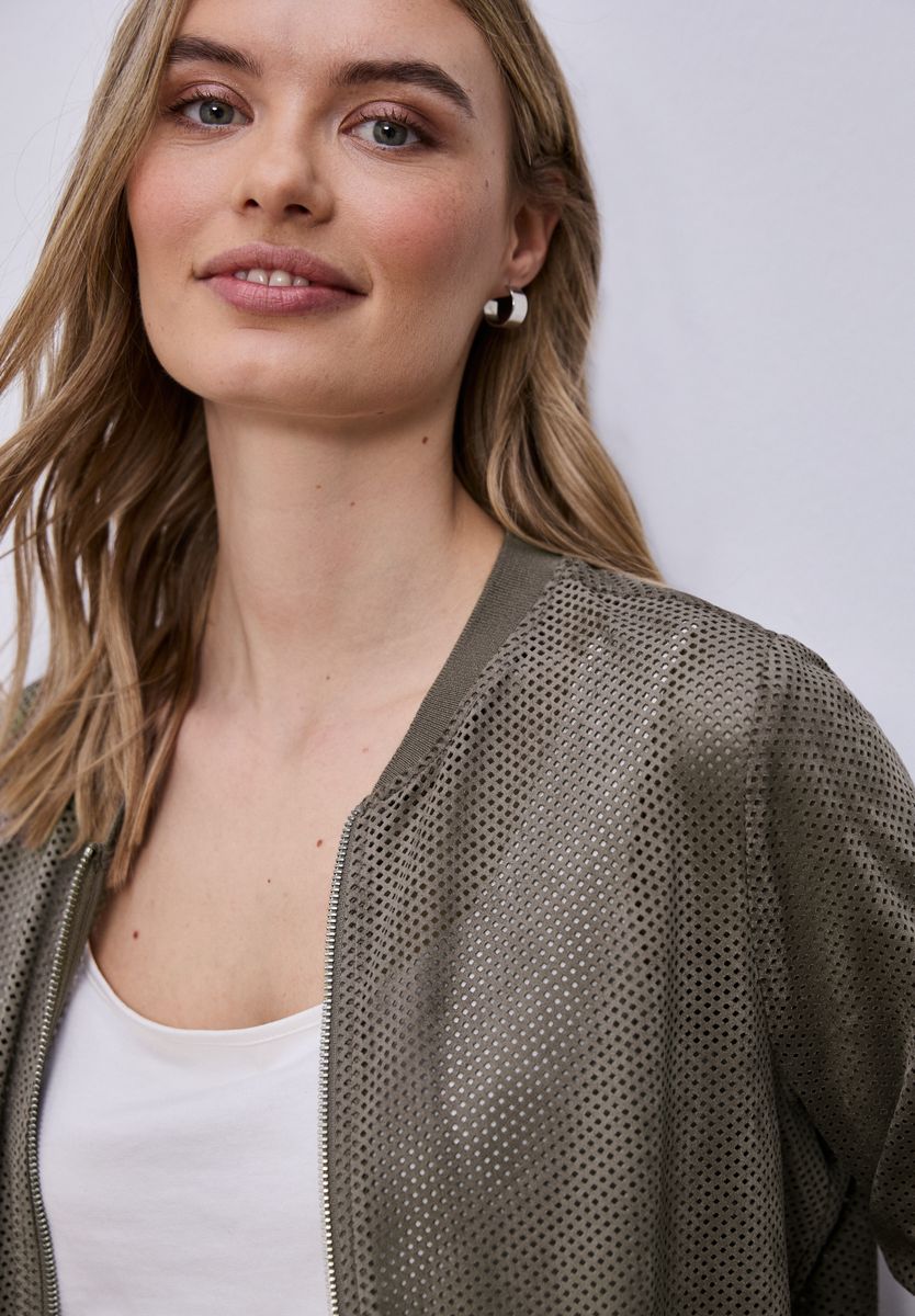 Blouson aus Velours Mesh mit Zipper