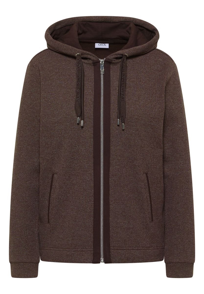 Langarm Jacke mit Kapuze und Taschen