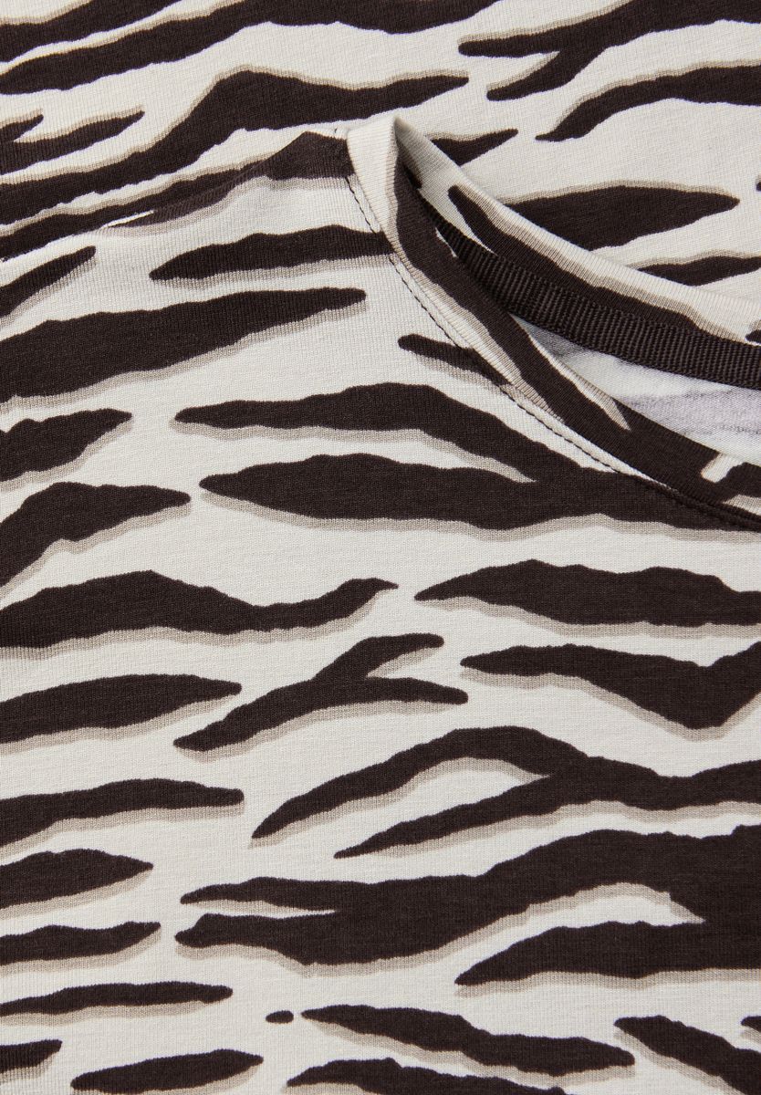 Kurzarm Shirt mit Rundhals und Print