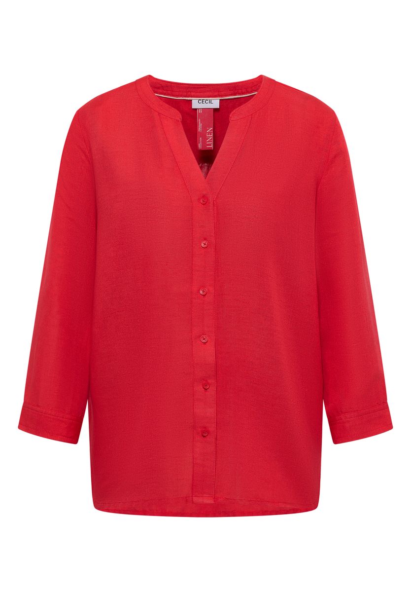 3/4-Arm Bluse aus Leinenmix