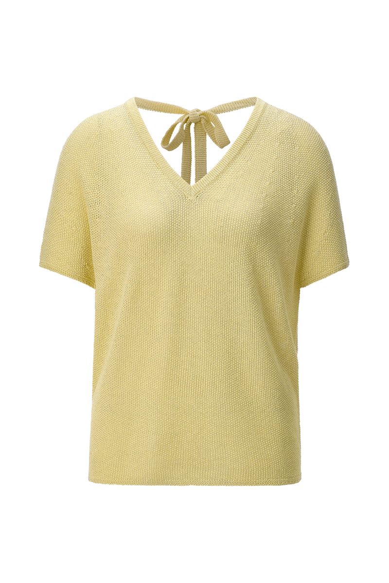Crew Neck Shiny Yarn