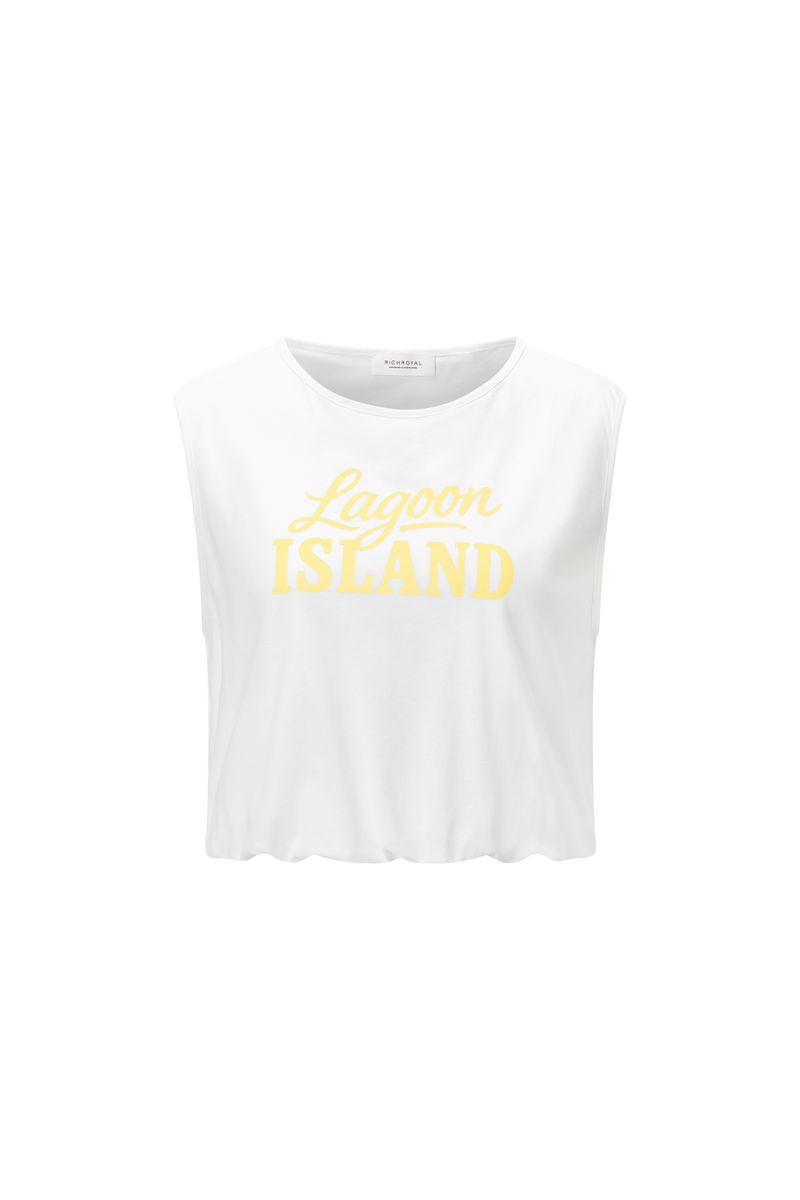 T-Shirt with elastic waist and print