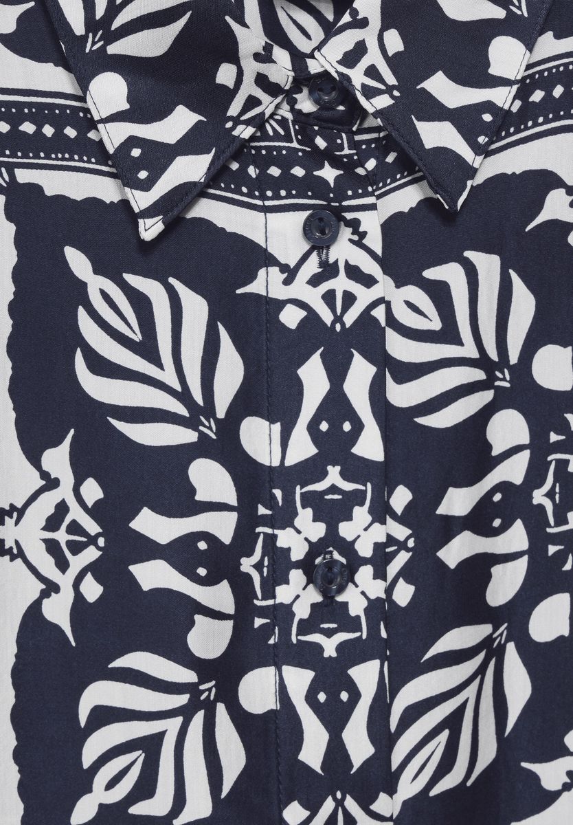 Print Satin Bluse