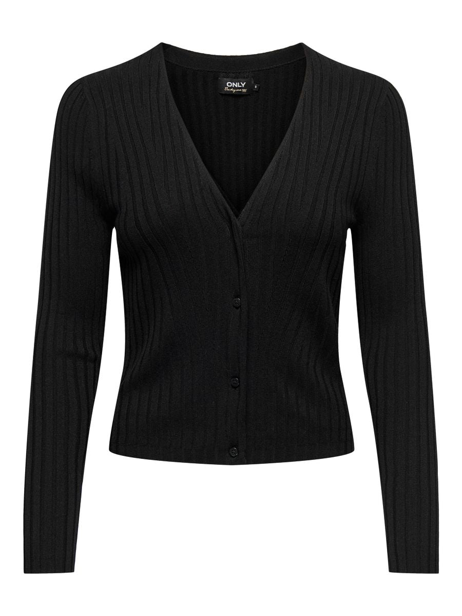 ONLMEDDI LS RIB BUTTON CARDIGAN CC KNT
