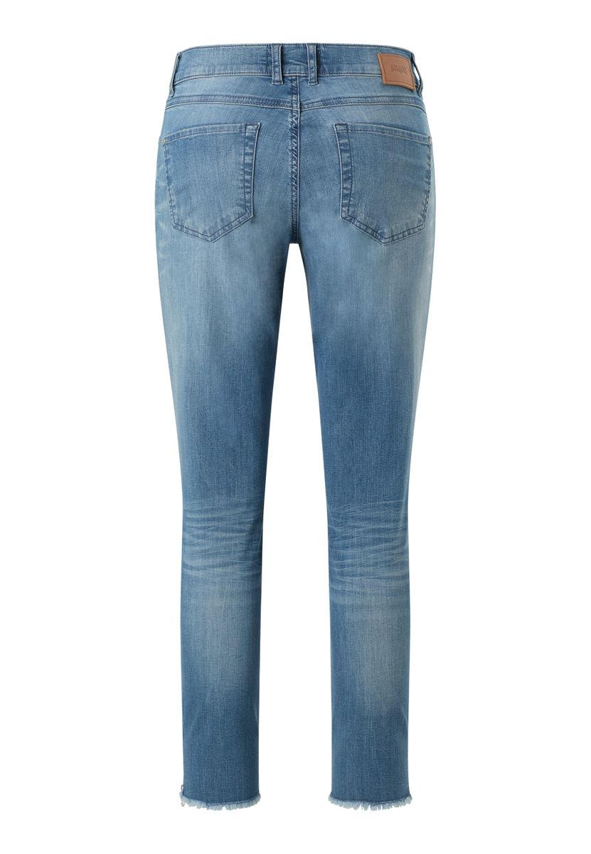 SKINNY ANKLE ZIP FRINGE