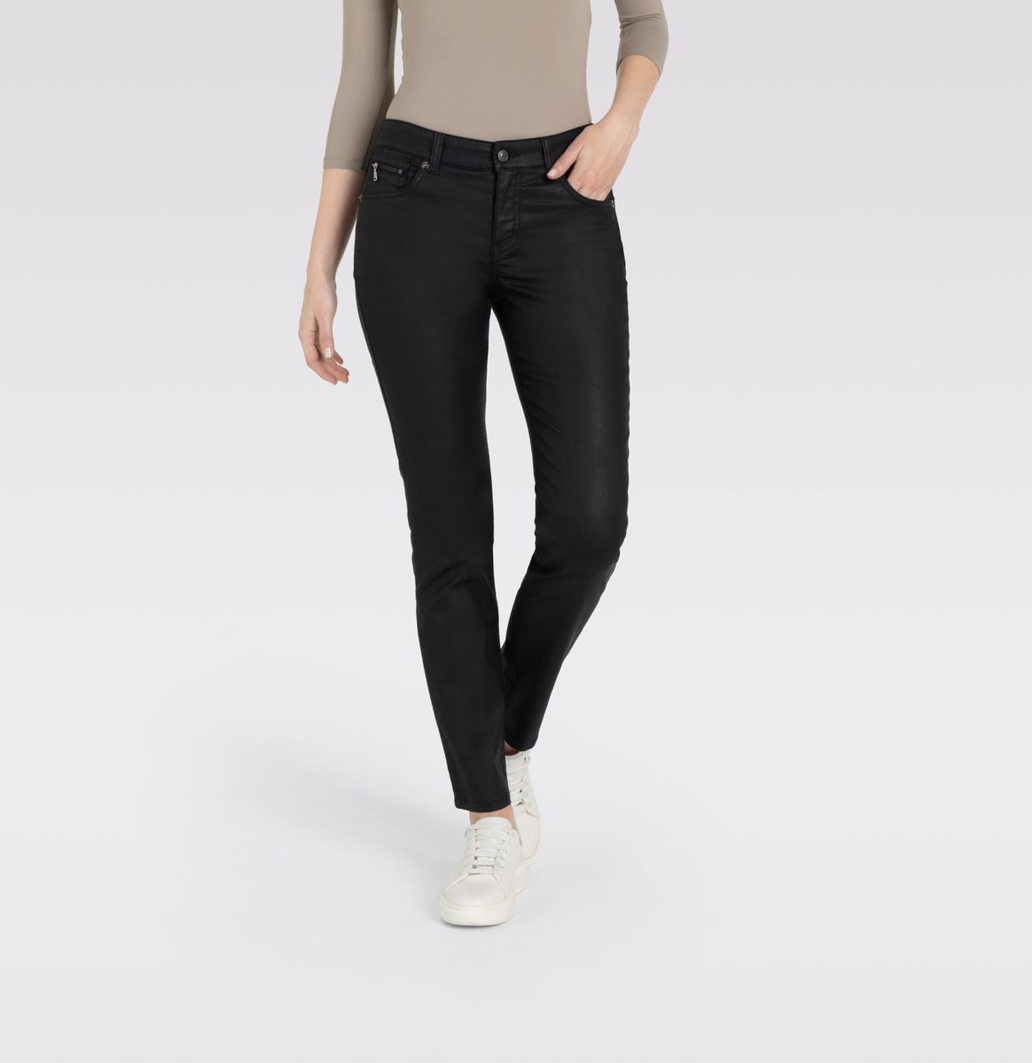 MAC JEANS - SLIM, Coated cotton tencel