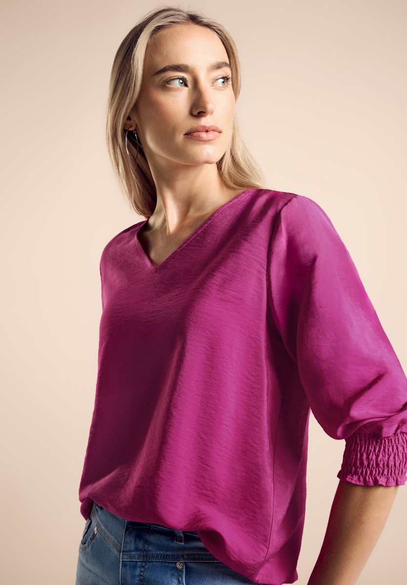 Bluse mit Smock-Detail