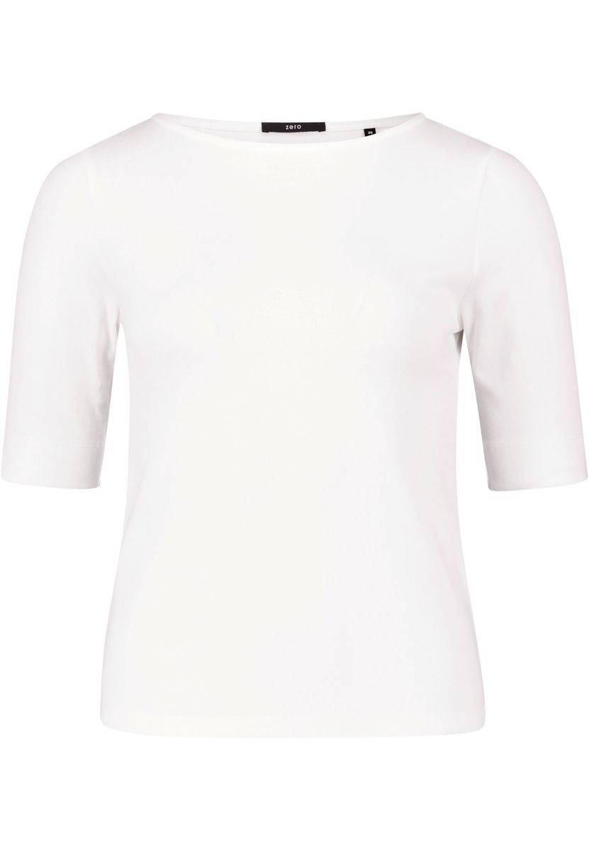 Basic Shirt  mit U-Boot-Ausschnitt