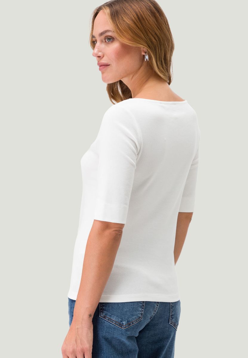 Basic Shirt  mit U-Boot-Ausschnitt