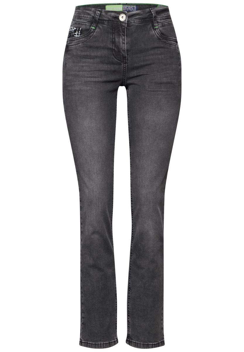 Jeans mit Bouclé-Detail