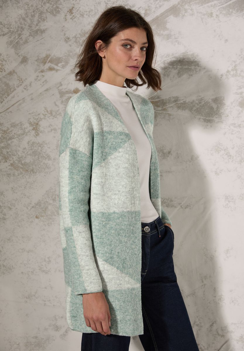 Gemusterte Strickjacke