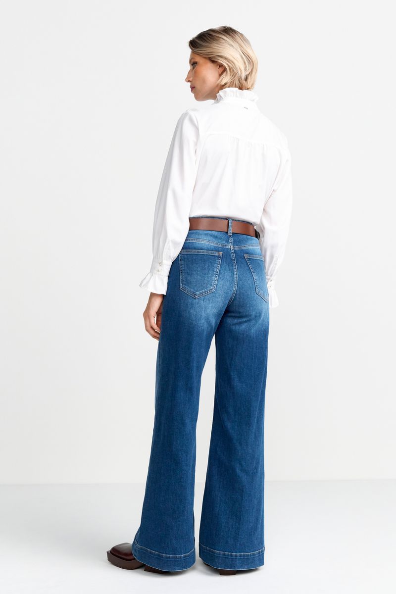 Cotton ruffle blouse organic