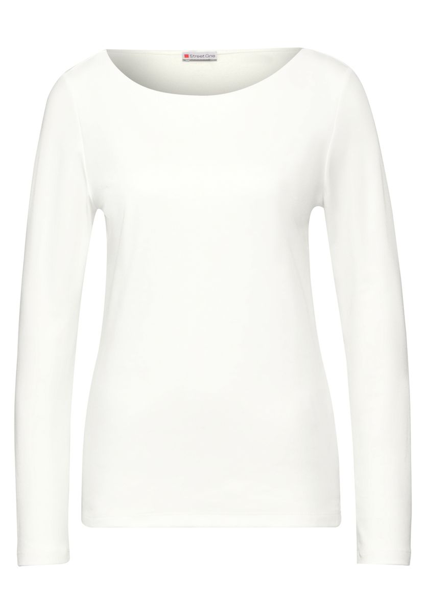 Shirt mit U-Boot-Ausschnitt
