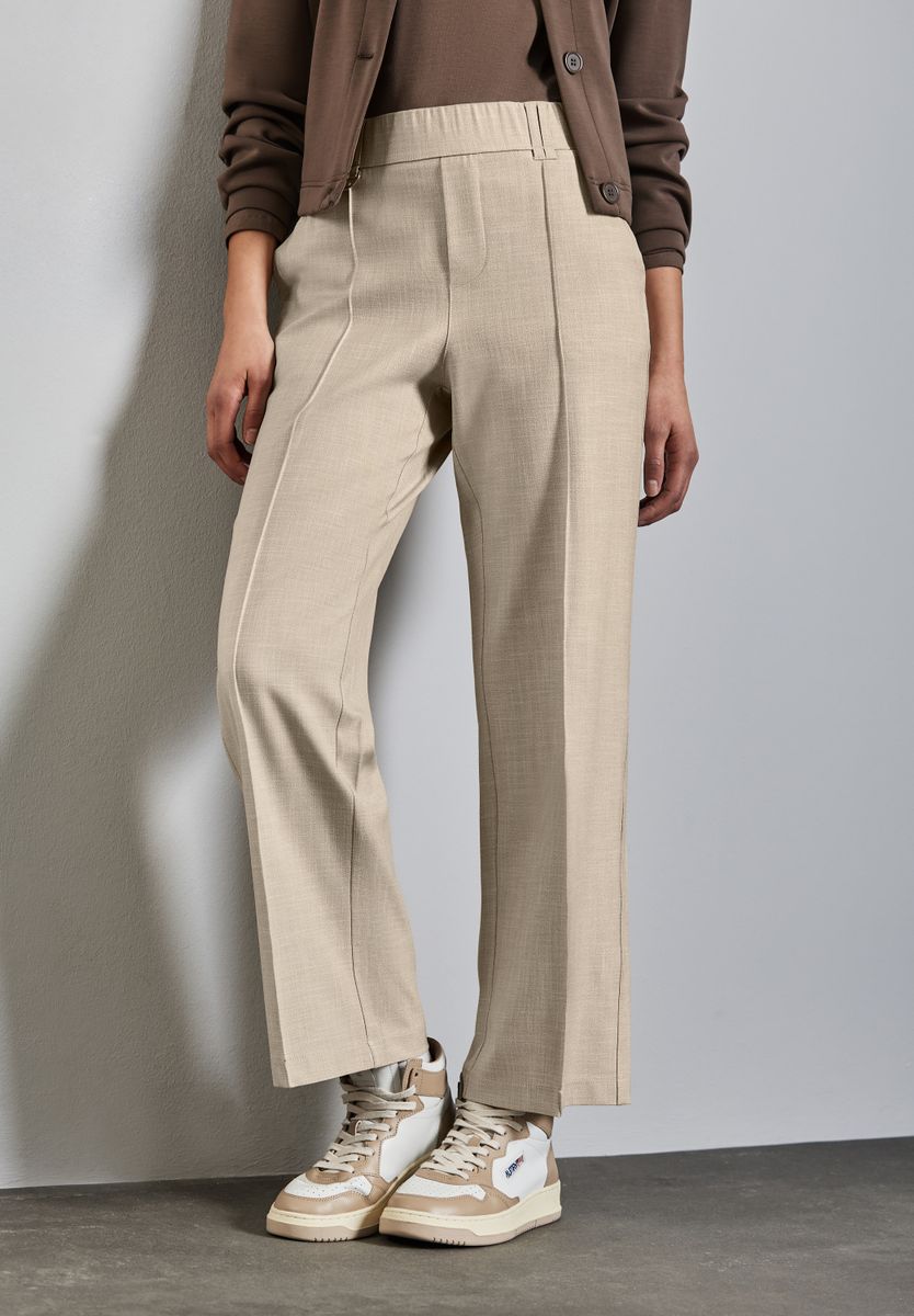 Straight Leg Melange-Hose