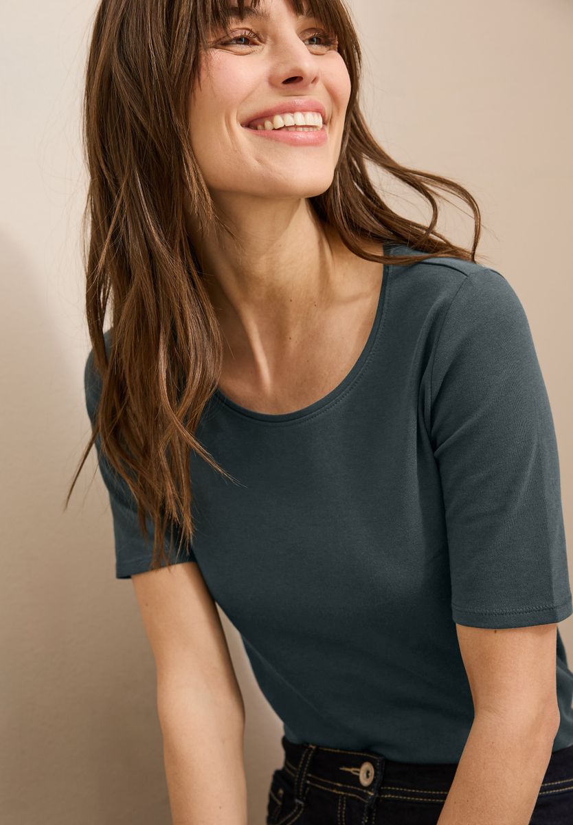 T-Shirt in Unifarbe