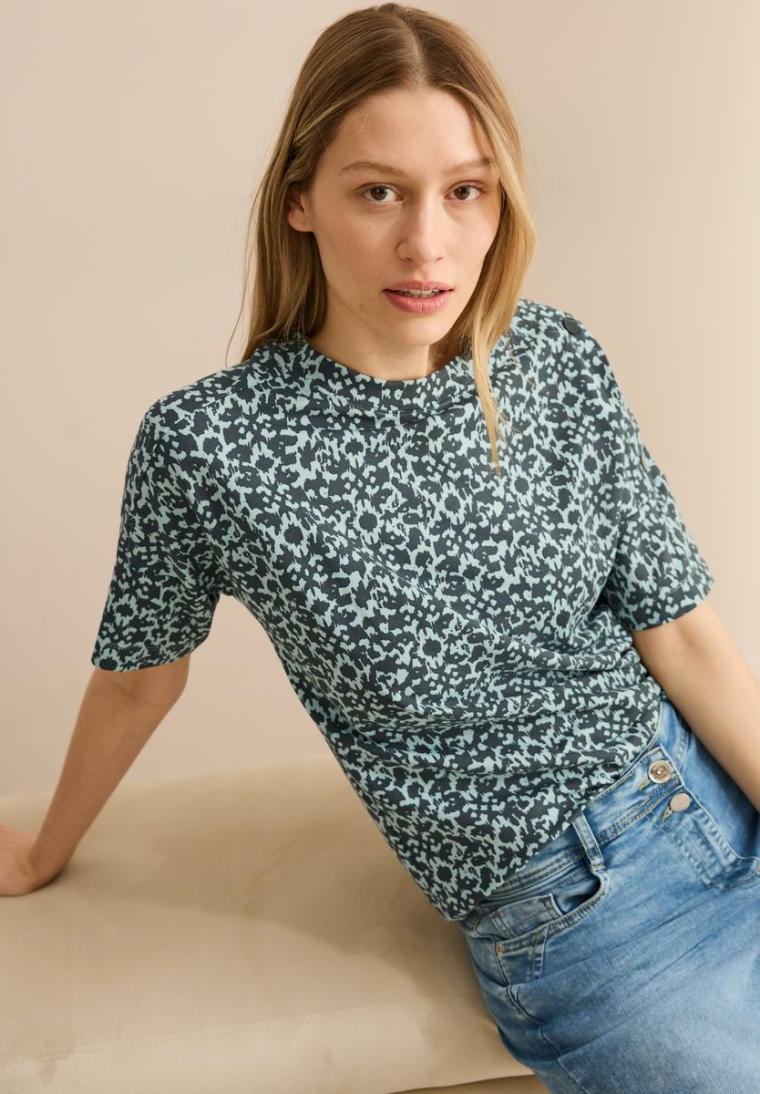 T-Shirt mit Knopfdetail