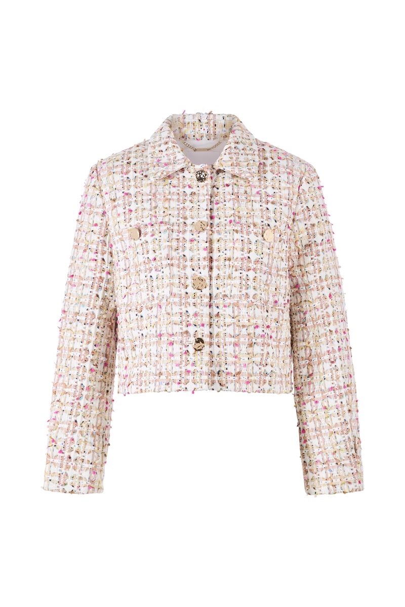 Boxy jacket with shirt collar