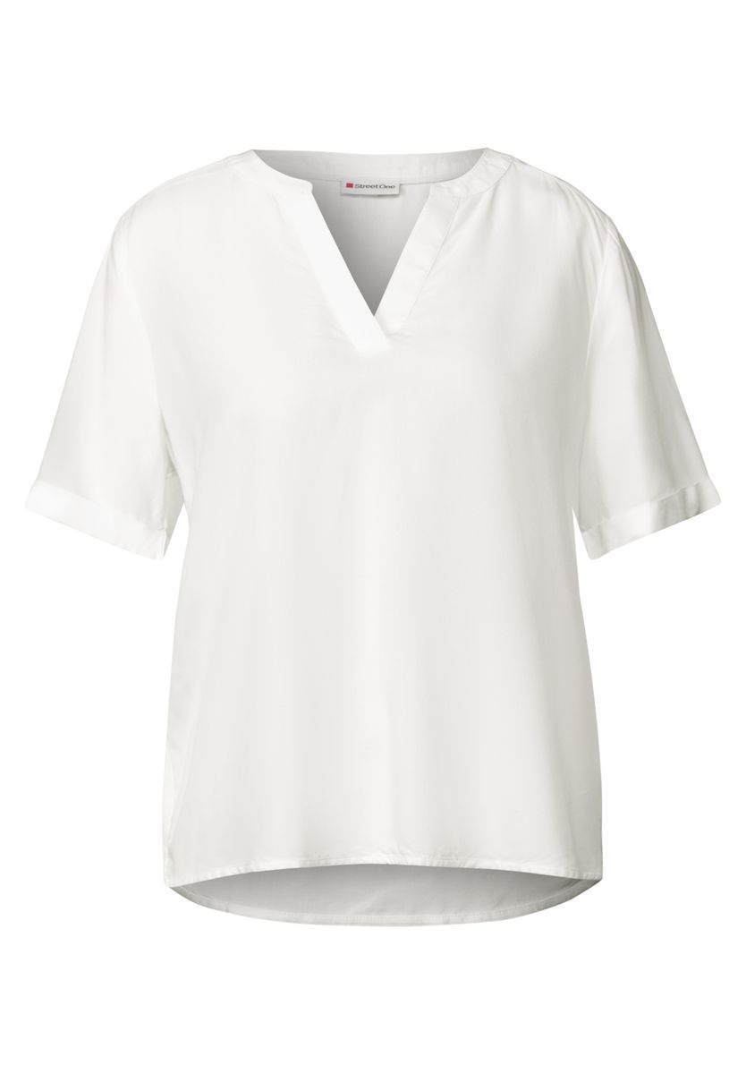 Bluse in Unifarbe