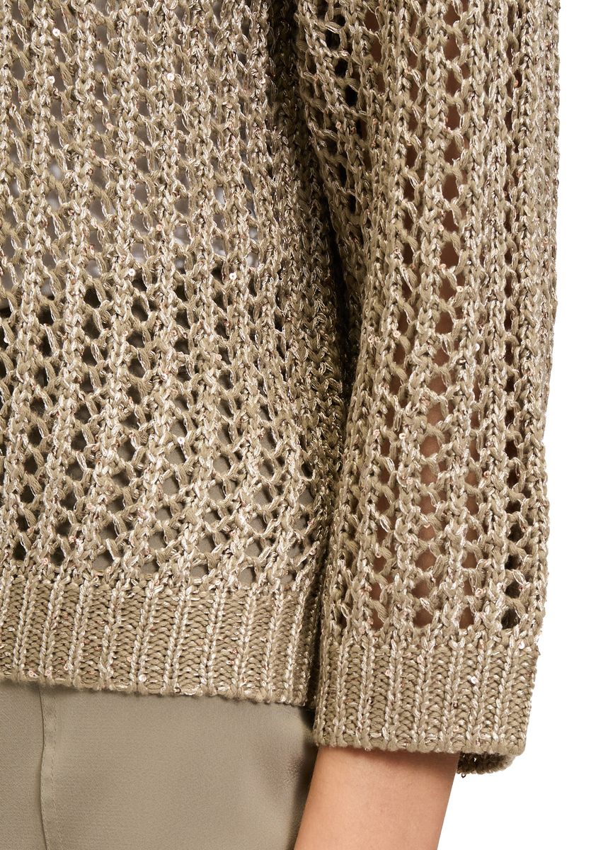 Lochstrick-Pullover