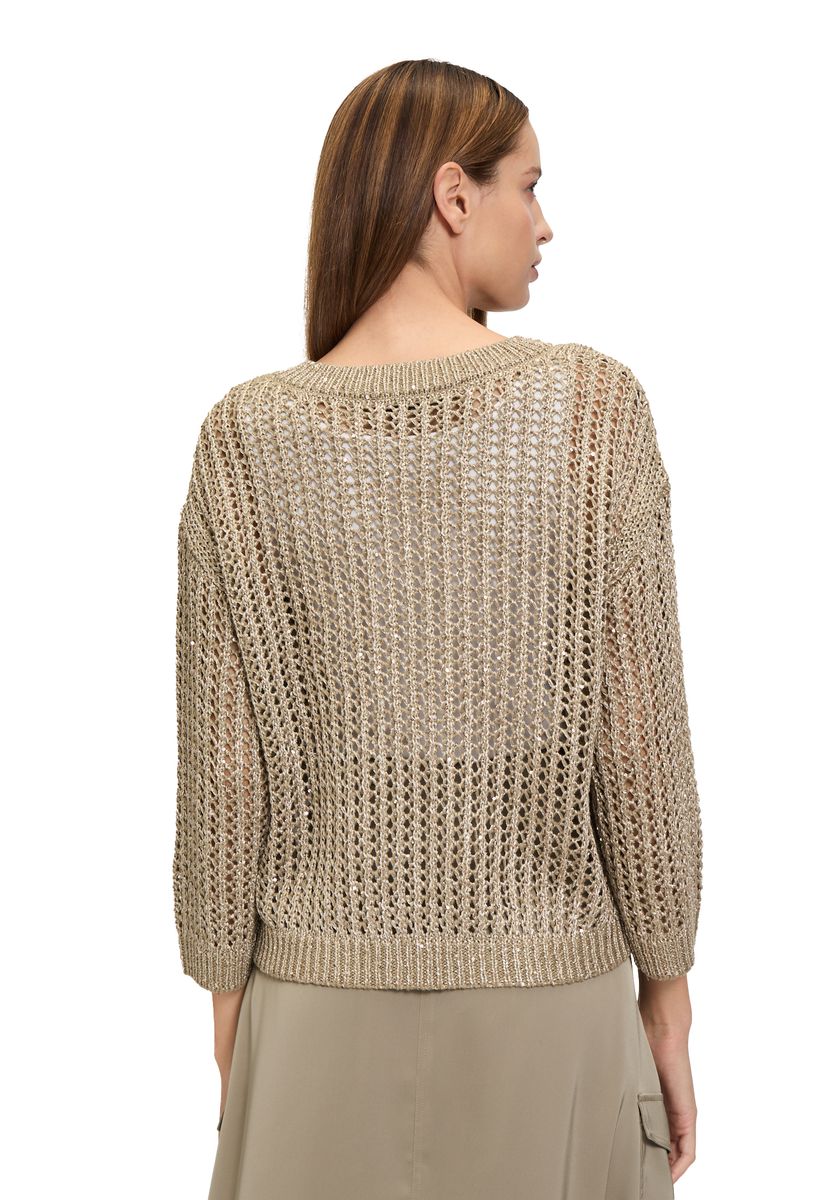 Lochstrick-Pullover