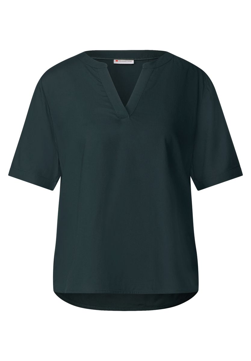 Bluse in Unifarbe