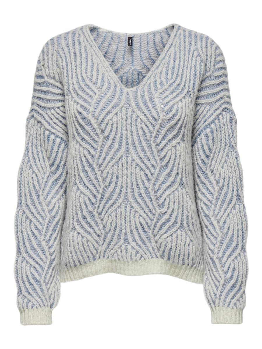 ONLELIN LIFE LS V-NECK CC KNT