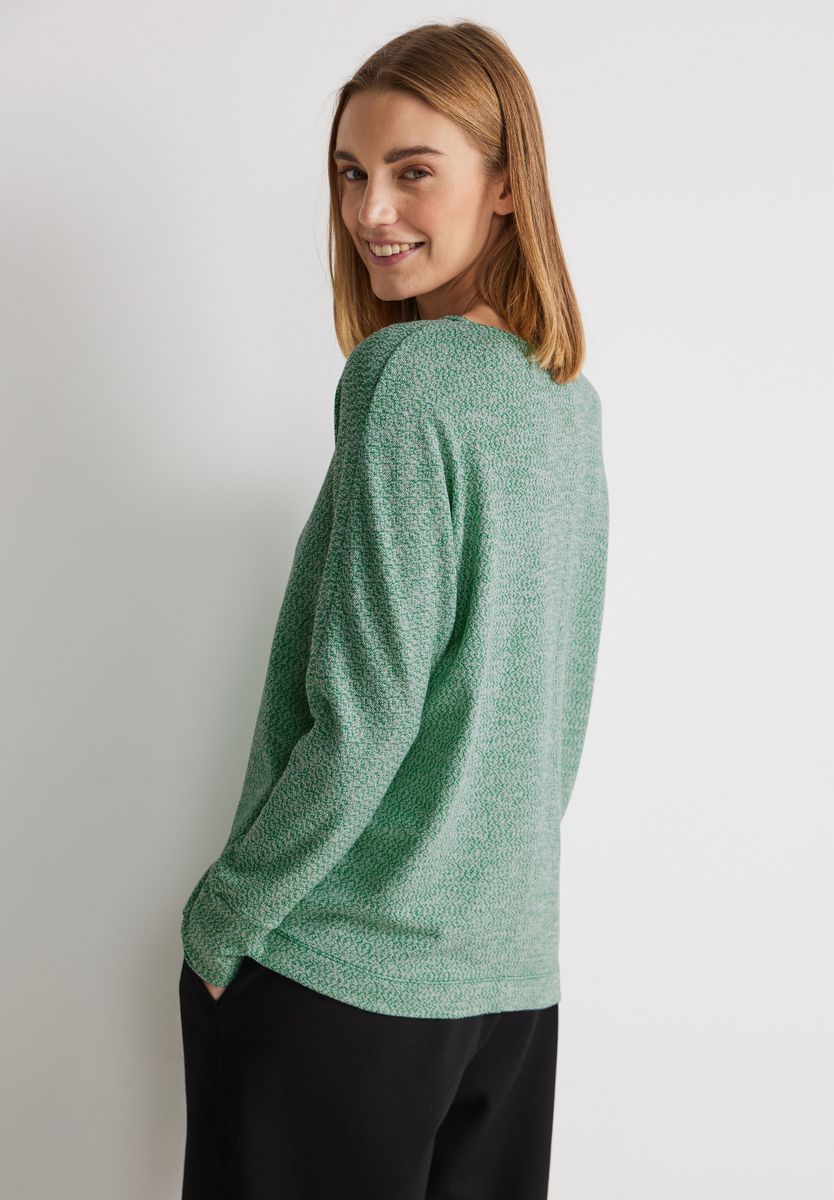Zweifarbiges Langarmshirt