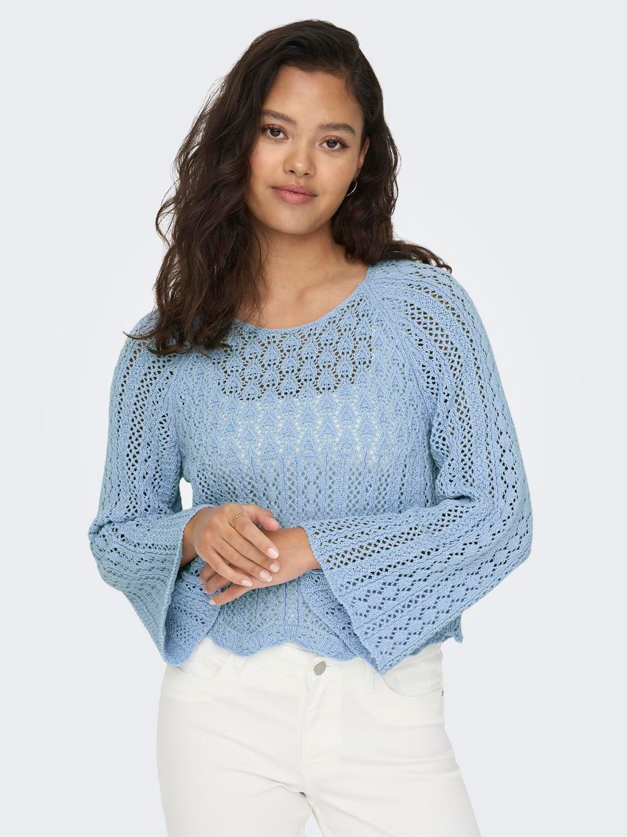 ONLNOLA LIFE  3/4 PULLOVER KNT NOOS