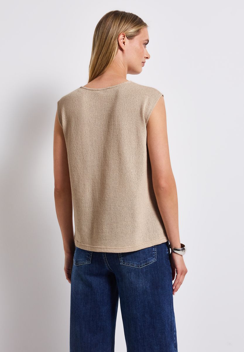 Top im Strick-Look