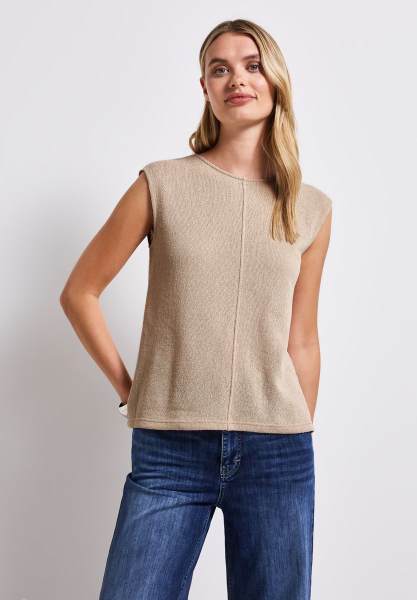 Top im Strick-Look