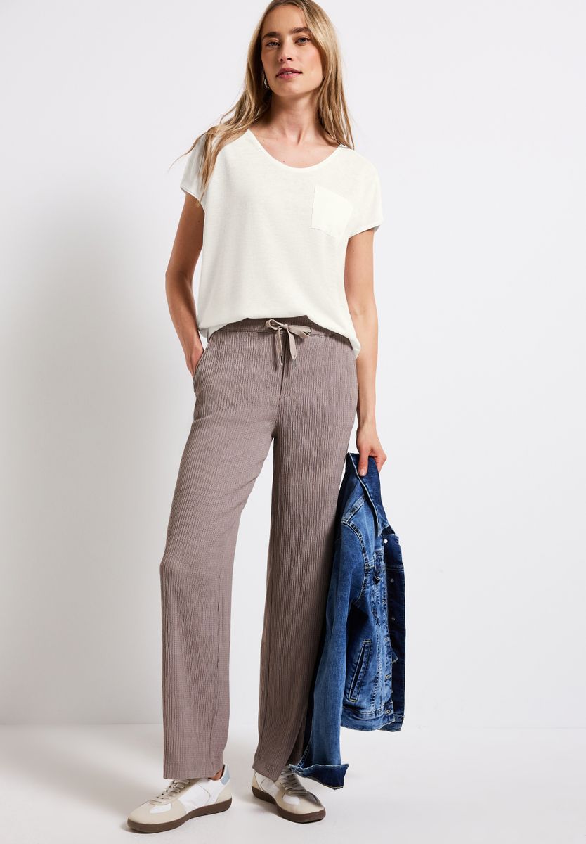Leinen-Look T-Shirt