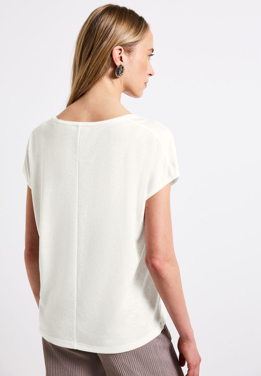 Leinen-Look T-Shirt