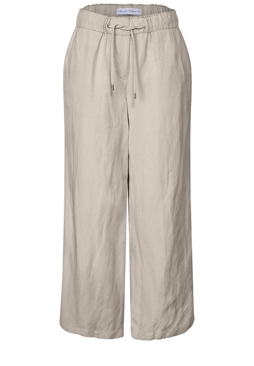 Wide Leg Hose aus Leinenmix