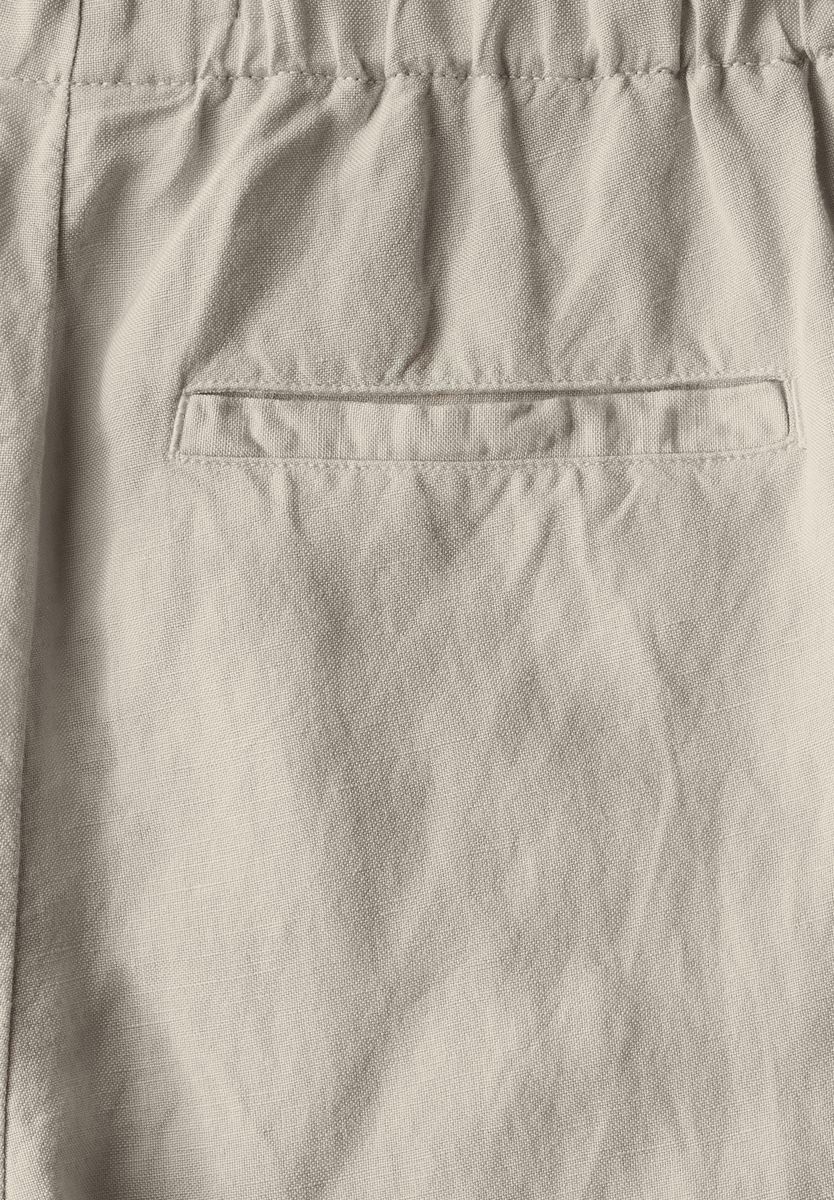 Wide Leg Hose aus Leinenmix