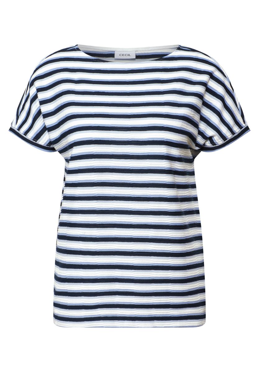 Gestreiftes Strukturshirt