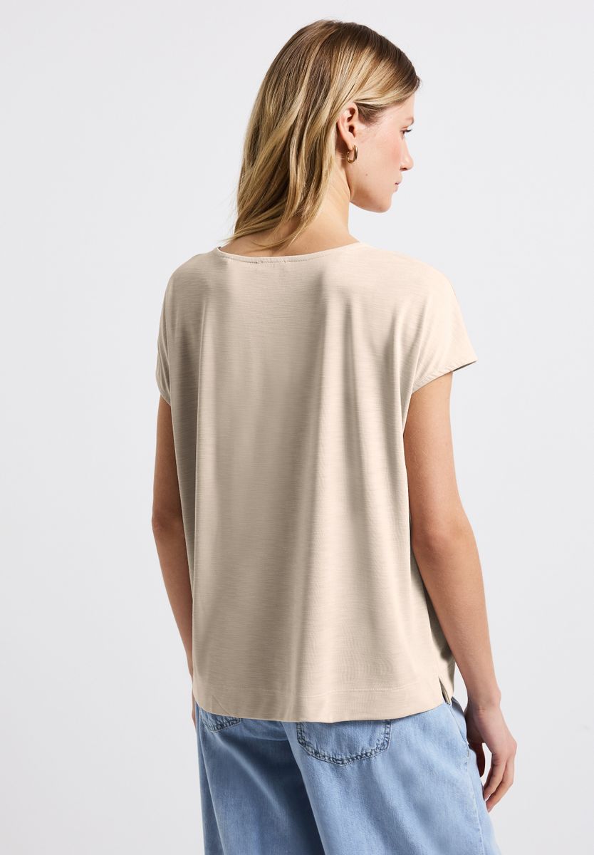 Silk-Look Shirt mit Wording