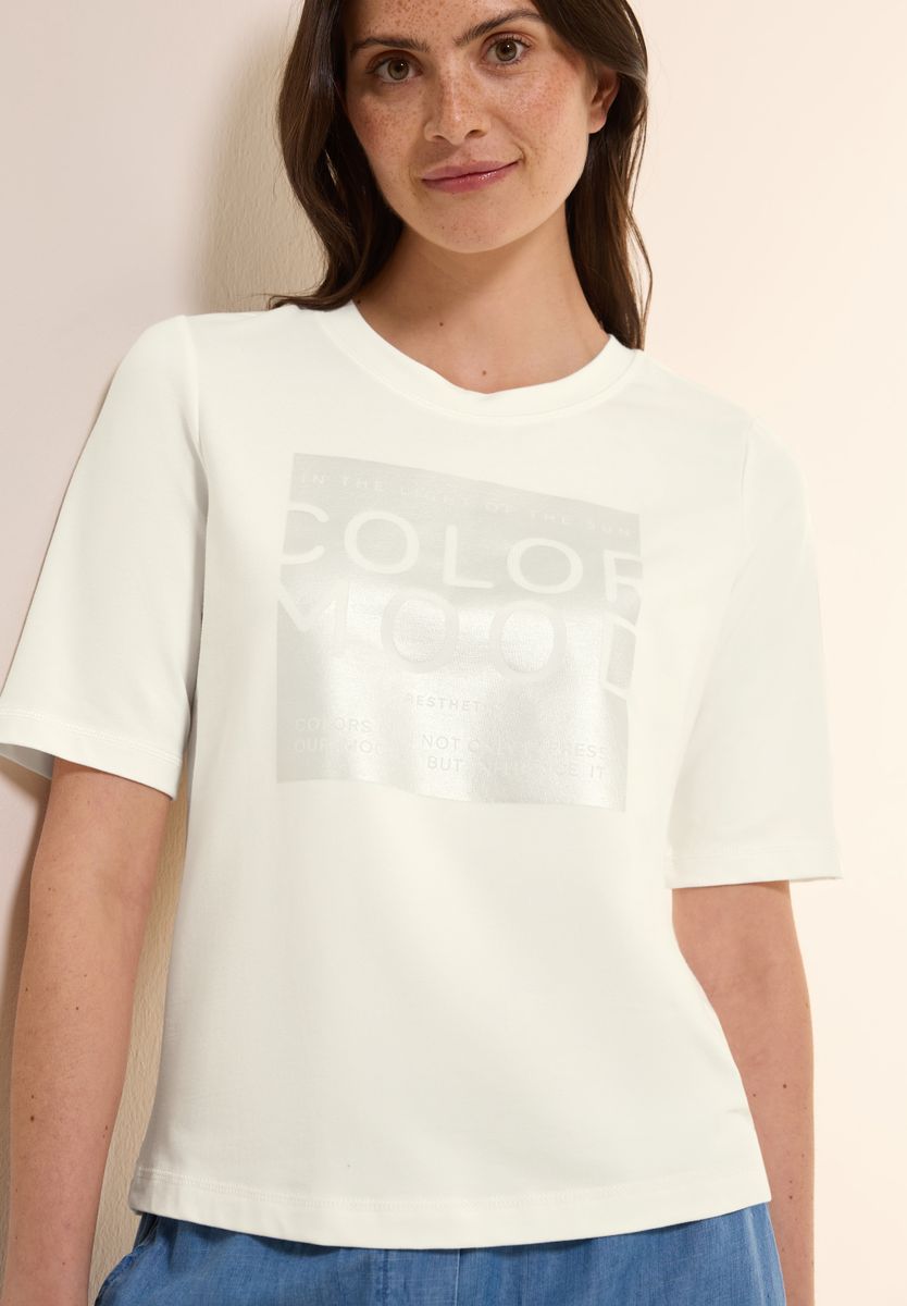 Softes Shirt mit Folienprint
