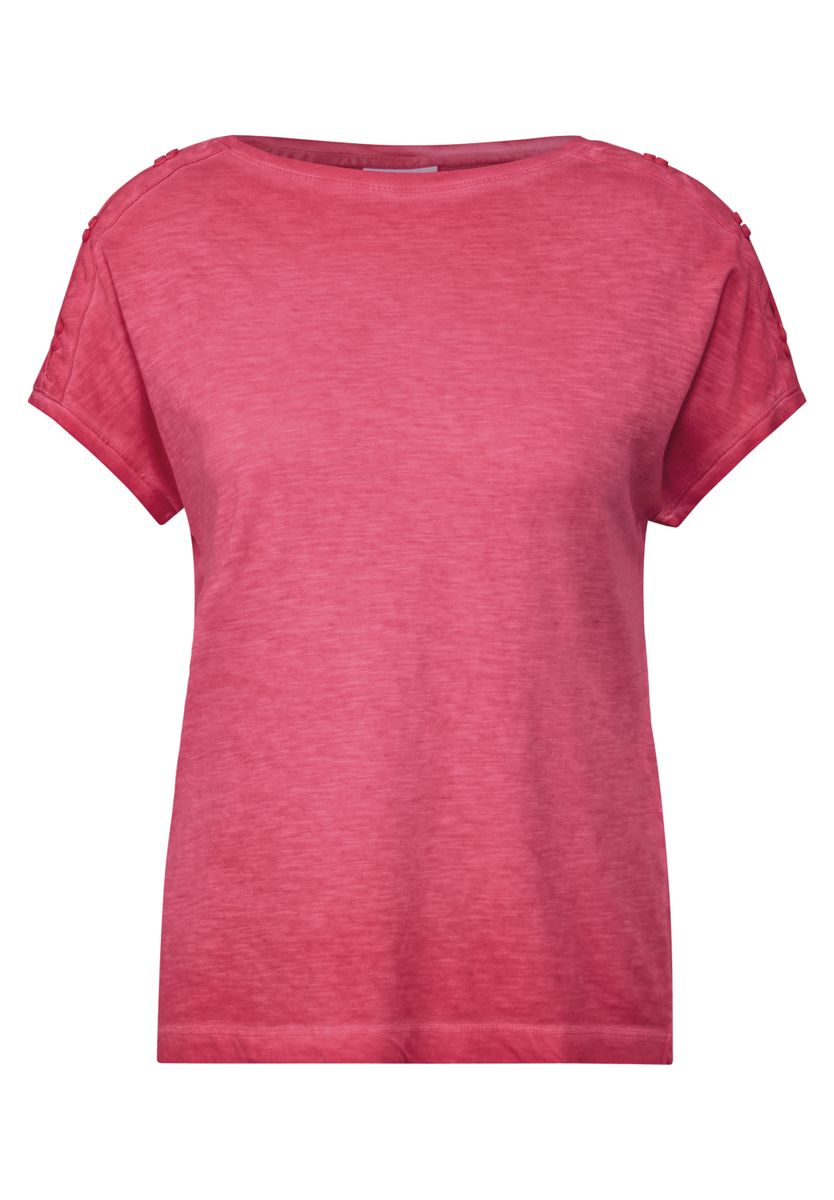 T-Shirt mit Knopfdetail