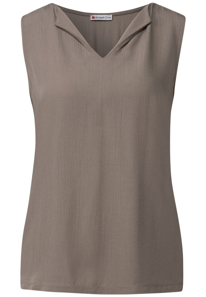 Top mit Split Neck