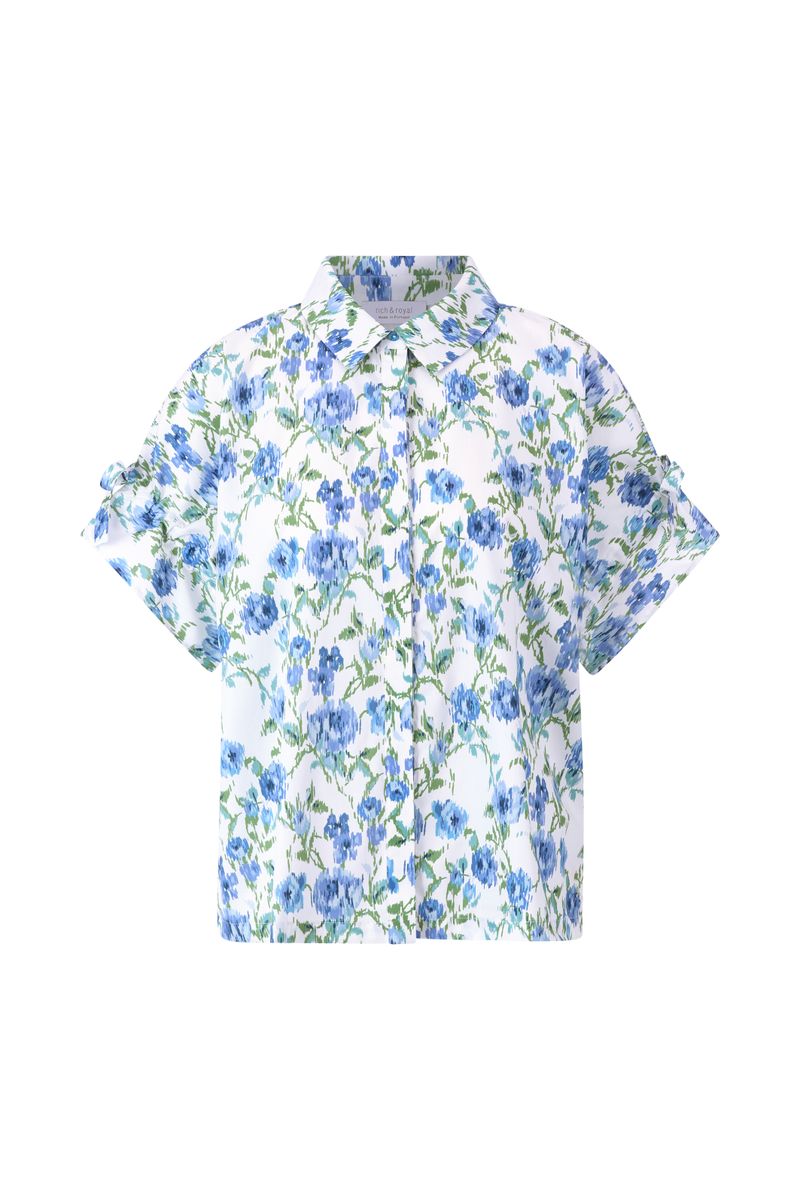 Printed cotton blouse with details