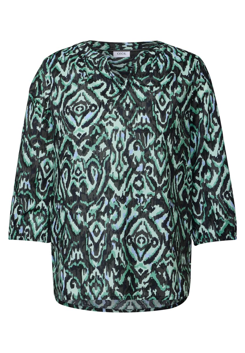 Bedruckte Baumwollbluse