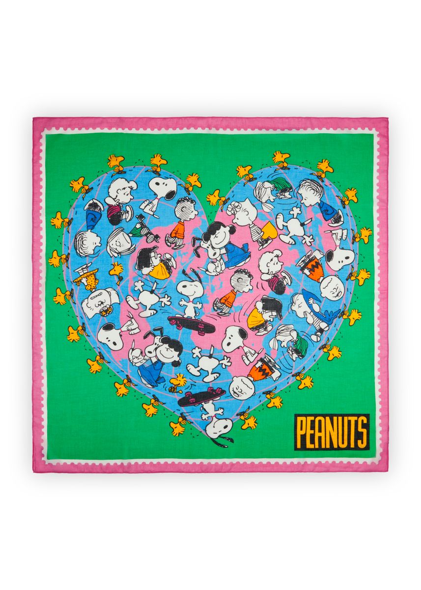 Peanuts Tuch aus recyceltem Polyester mit Herz-Motiv