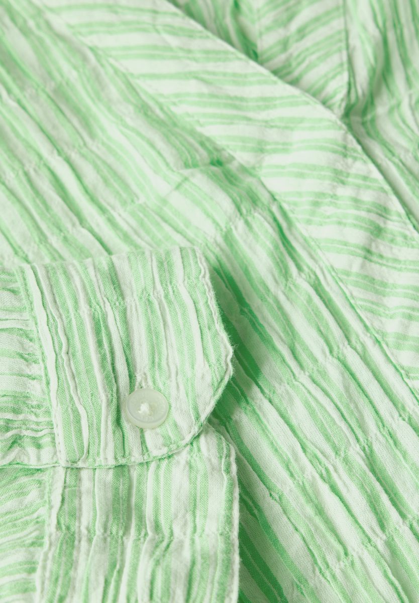 Gestreifte Seersucker Bluse