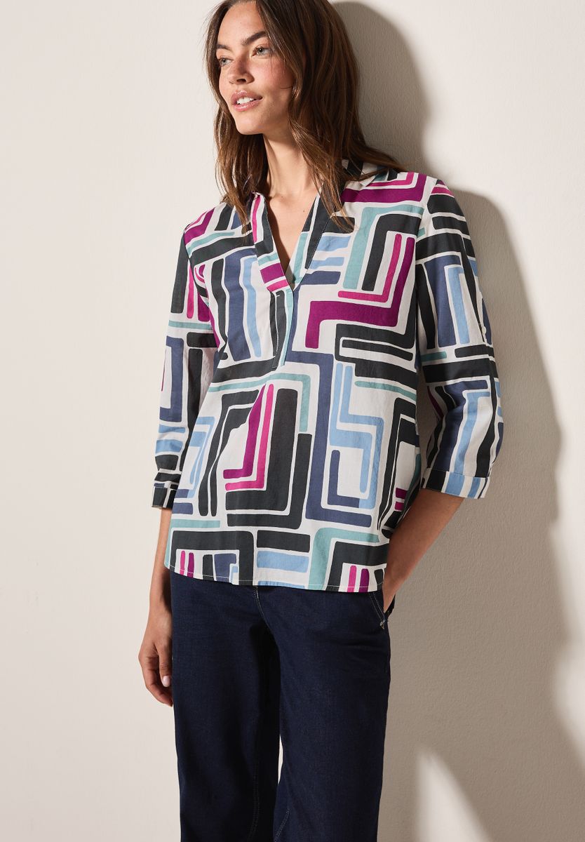 Gemusterte Bluse