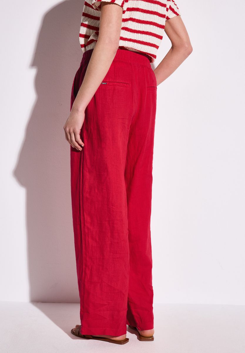 Wide Leg Leinenhose