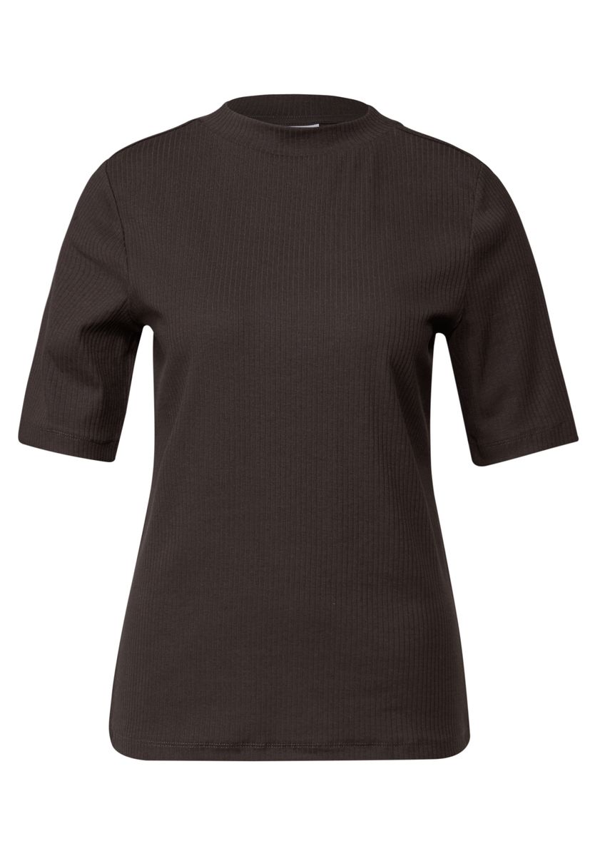 T-Shirt mit Rippstruktur