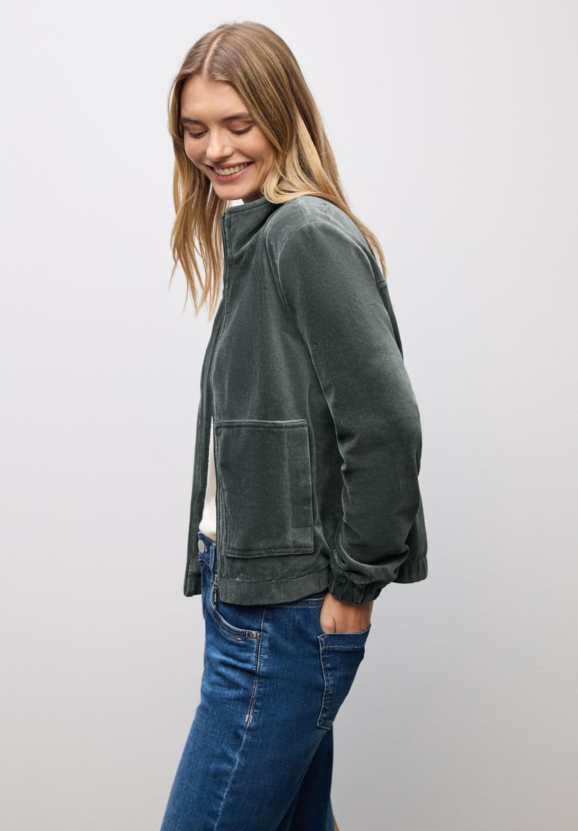 Cordjacke mit Zipper