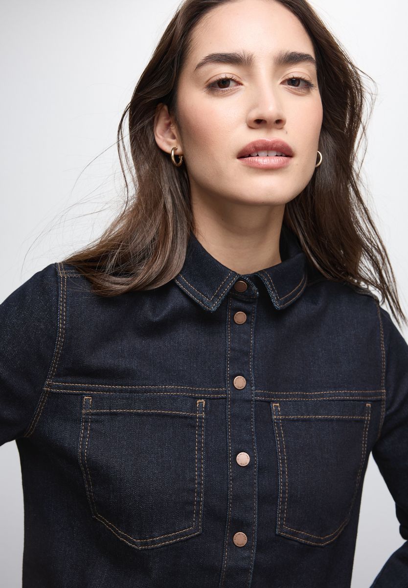 Rinsed Jeansbluse