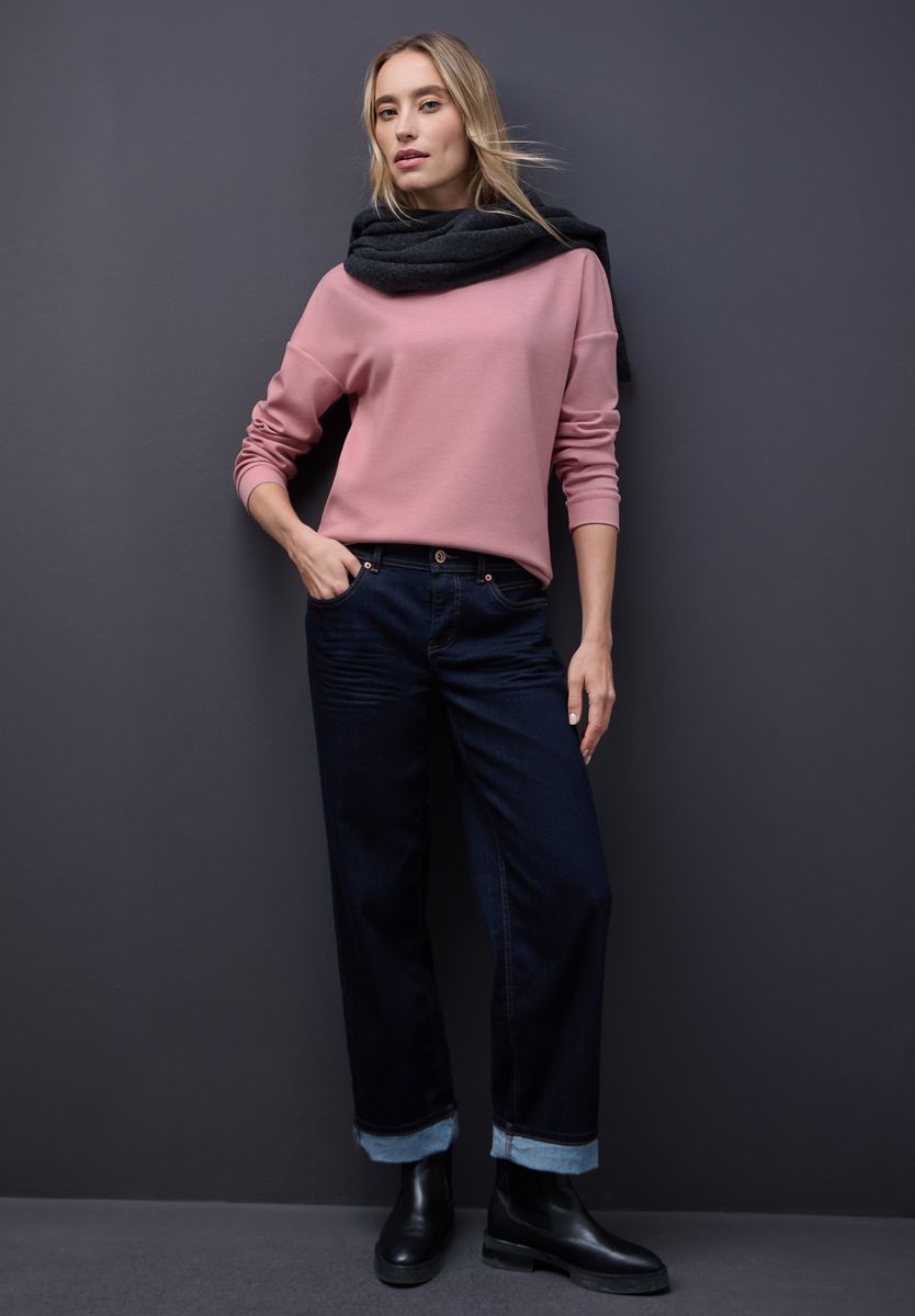 Shirt mit Ripp-Detail