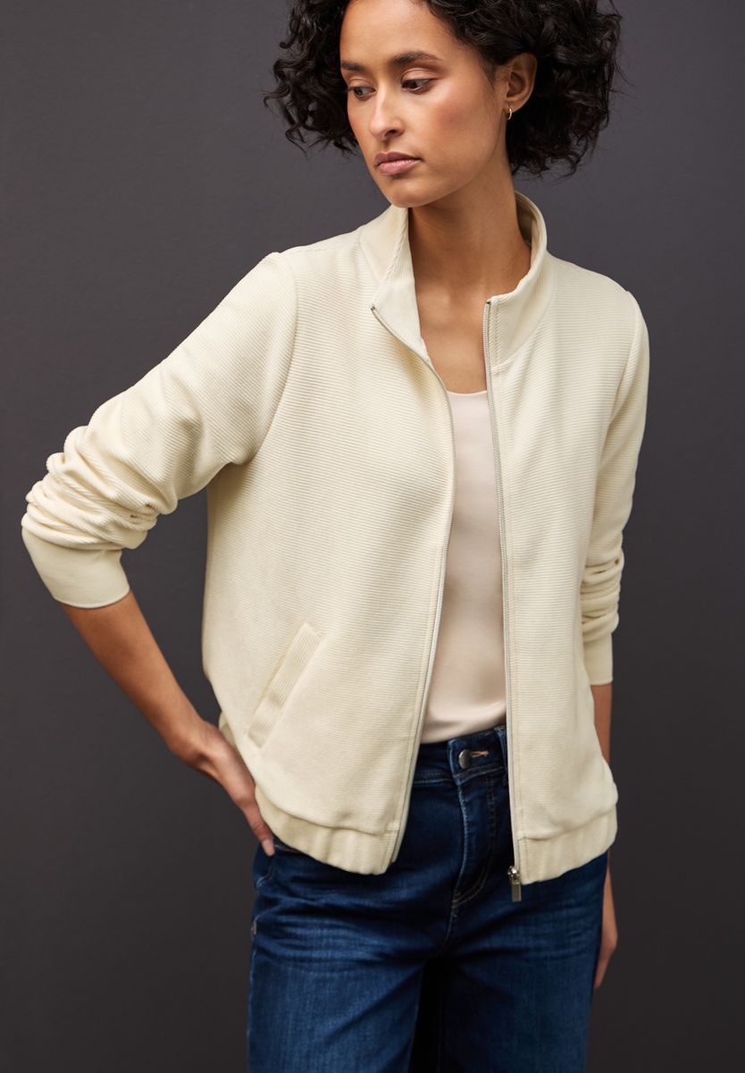 Strukturjacke mit Zipper